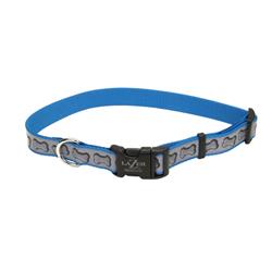 Lazer Brite Reflective Adjustable Dog Collar Turquoise 1ea/3/8 In X 8-12 in