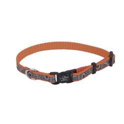 Lazer Brite Reflective Adjustable Dog Collar Orange 1ea/3/8 In X 8-12 in