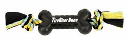 Mammoth Pet Products TireBiter Bone w/Rope Dog Toy Rope with Bone Multi-Color 1ea/16 in, Large