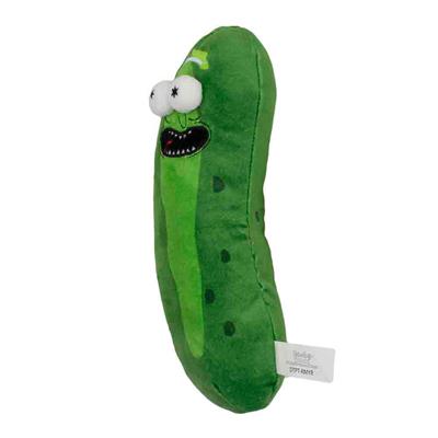 Dog Toy Squeaker Plush - Rick and Morty Pickle Rick Pose Greens