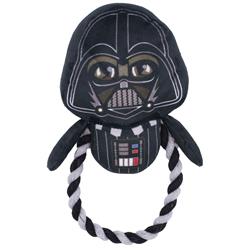 Dog Toy Plush Rope Toy - Star Wars Darth Vader Plush + Black Gray Round Rope