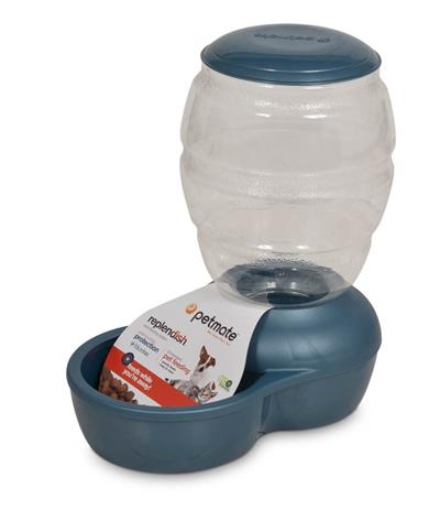 Petmate Replendish Feeder with Microban Pearl Peacock Blue 1ea/Small