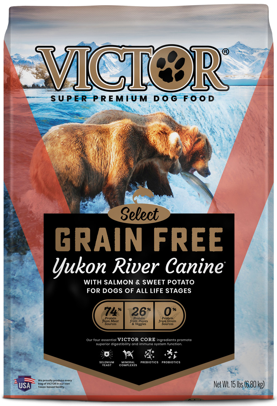 Victor Super Premium Dog Food Grain Free Yukon River Canine 15 Lb