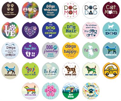 Car Coaster Assortment -includes 4 each of 16 designs ONLY (Display not included)