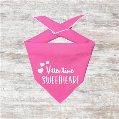 Valentine Bandana | Valentines Day Bandana | Valentine Dog Bandana | Valentine Sweetheart Pink