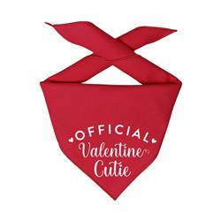 Valentine Bandana | Valentines Day Bandana | Valentine Dog Bandana | Official Valentine Cutie Red