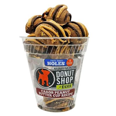 Donut Holes, Carob Peanut Butter Cup Recipe Dog Treats, 15ct