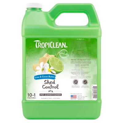 Tropiclean Lime And Cocoa Butter Shed Control Conditioner For Pets 1 Gal