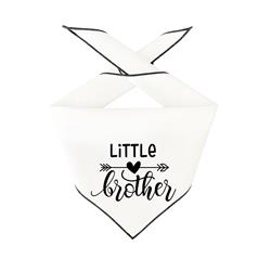 Little Brother White Dog Bandana  |  Pregnancy, Birth, Adoption, New Puppy, Baby Announcement