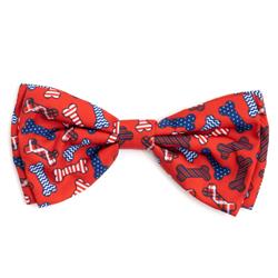 Red/White/Blue Preppy Bones Bow Tie