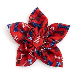 Red/White/Blue Preppy Bones Flower