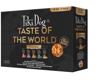Tiki Pet Dog Gourmet 12Oz Variety Pack( Case of 8)