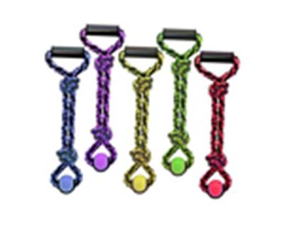 Nuts for Knots™ 2-Knot Rope Tug w/ Tennis Ball (Assorted Colors)  Size: 20"