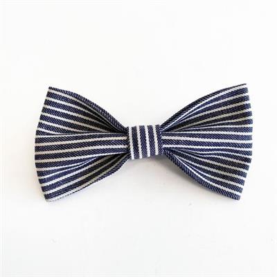 Railroad Denim Dog Collar Bow Tie (Solid and Striped)