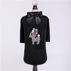 Baby Deer Dog Tee: Black