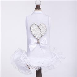 Endless Love Dog Dress: White 