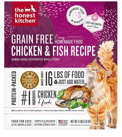 Honest Kitchen Cat Grain Free Dehydrated Chicken Whitefish 4Lb