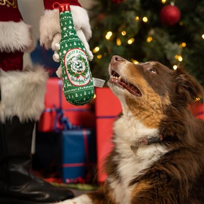 Holiday Cheer Beer Dog Toy