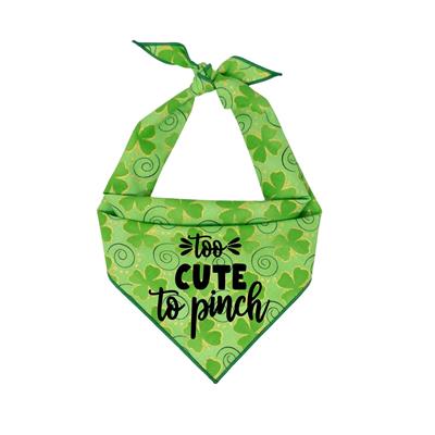 St Patrick's Day Bandana | St Paddy | Shamrock Bandana | Too Cute To Pinch