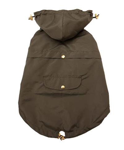 Military Green Raincoat for Dogs