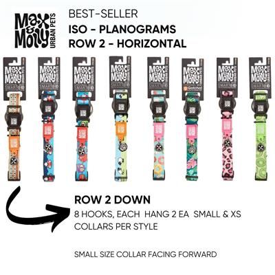 Max & Molly ISO, Easy Setup Wall Planogram, 8 STYLES, Collars & Leashes