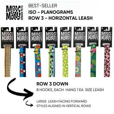 Max & Molly ISO, Easy Setup Wall Planogram, 8 STYLES, Collars & Leashes
