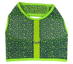Active Mesh Dog Harness with Leash - Neon Green & Blue