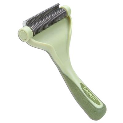 Safari Shed Magic De-Shedding Tool For Dogs W-Medium To Long Hair Light Green; Dark Green Large