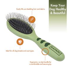 Safari Wire Pin Brush Green Large