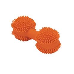 Rascals Latex Spiny Dumbbell Dog Toy Orange 3.5 In