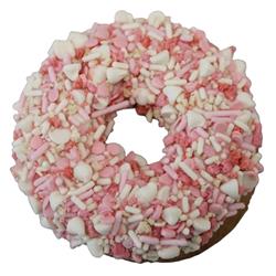 Gourmet Donut, Strawberries n' Cream Donut Dog Treat