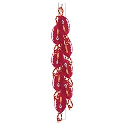 Kansas City Chiefs 8 pcs Nylon Football Toy Clip Strip by Pet First