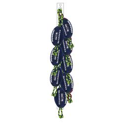 Seattle Seahawks 8 pcs Nylon Football Toy Clip Strip by Pet First