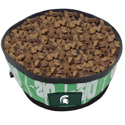 Michigan State Collapsible Pet Bowl by Pet First