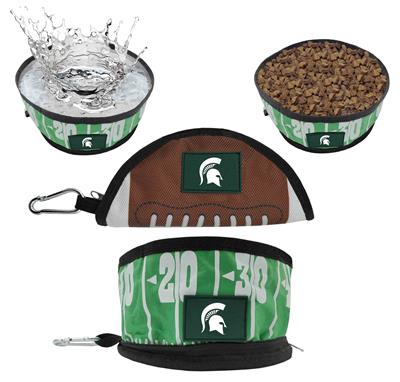 Michigan State Collapsible Pet Bowl by Pet First