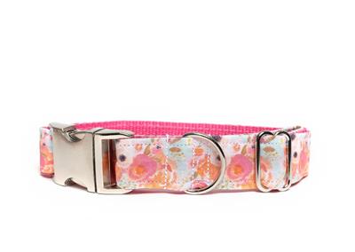 MINT FLORAL- DOG COLLAR