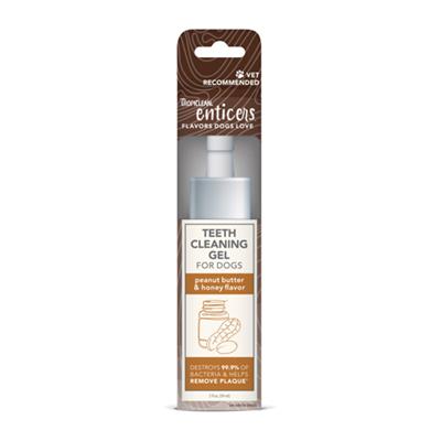 Tropiclean Enticers Teeth Cleaning Gel For Dogs Peanut Butter Honey; 1Ea-2 Oz