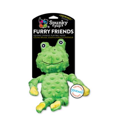 SPUNKY PUP FURRY FRIENDS 13" FROG SQUEAKER