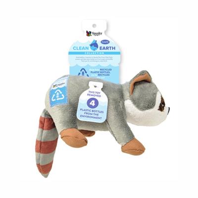 SPUNKY PUP CLEAN EARTH PLUSH RACCOON