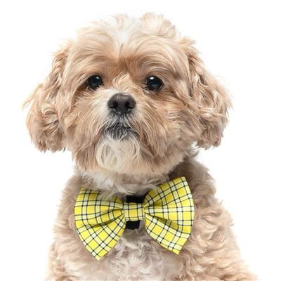 YELLOW PLAID - VELCRO BOW TIE