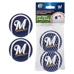 Milwaukee Brewers 2pc Tennis Balls by Pet First