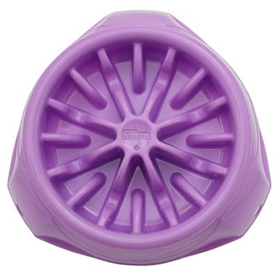Outward Hound 3in1 UP Feeder - Adjustable Elevated Slow Feeder Dog Bowl, Purple