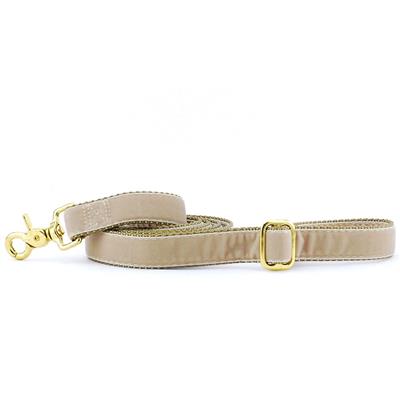 Tan Swiss Velvet Essential Collars with Optional Leash