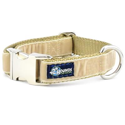 Tan Swiss Velvet Essential Collars with Optional Leash