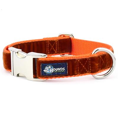 Rust Velvet Essential Collars with Optional Leash (1" Only)