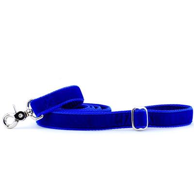 Royal Blue Velvet Essential Collars with Optional Leash