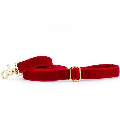 Red Velvet Essential Collars with Optional Leash