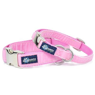Light Pink Velvet Essential Collars with Optional Leash