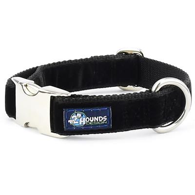 Black Velvet Essential Collars with Optional Leash