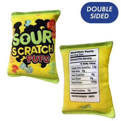 Sour Scratch Pups Dog Toy (Double Sided)